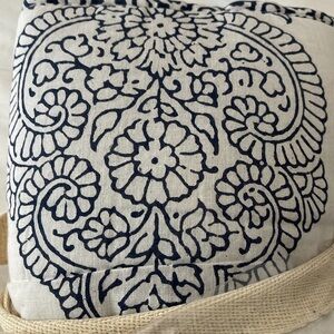 WEST ELM - 2 hand blocked medallion quilted pillow shams NWT original wrapping.